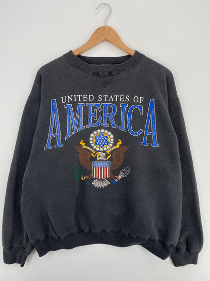 90's UNITED STATES OF AMERICA Size L Vintage Sweat-shirt / A6185