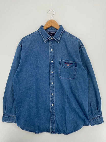 90’s POLO SPORT Size L Vintage Button Down Shirt / A4921