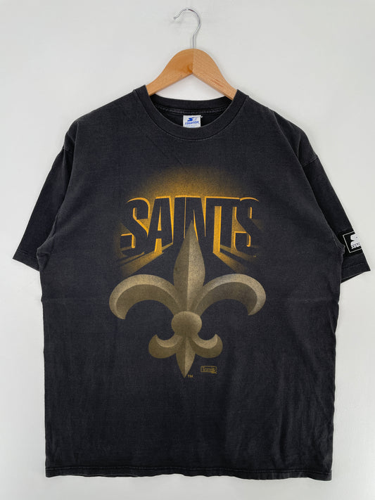 .90's STARTER x NEW ORLENS SAINTS Size L Vintage NFL T-Shirt / E2877T