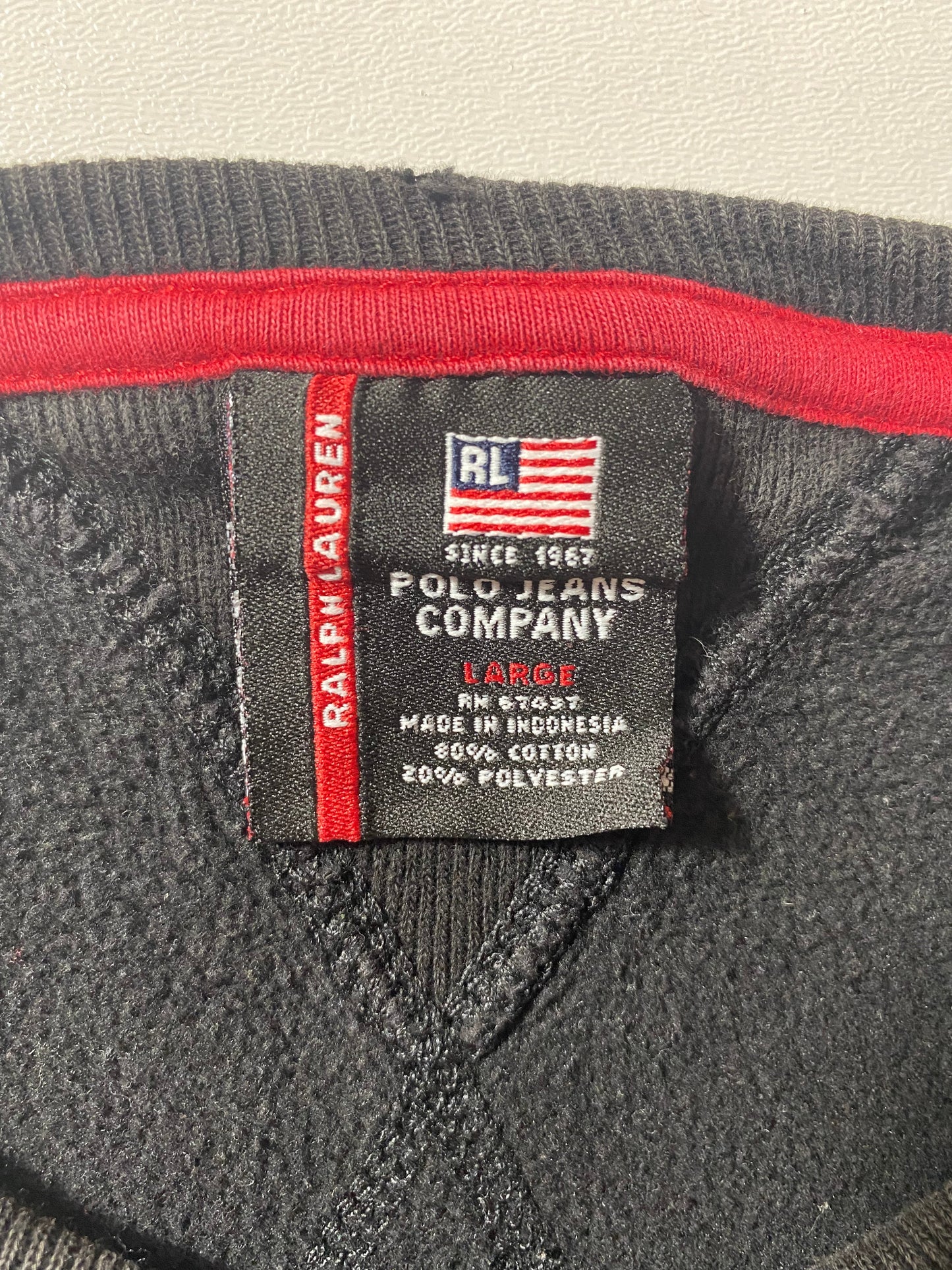 Vintage POLO JEANS RALPH LAUREN Size L Vintage Sweat-shirt / E448