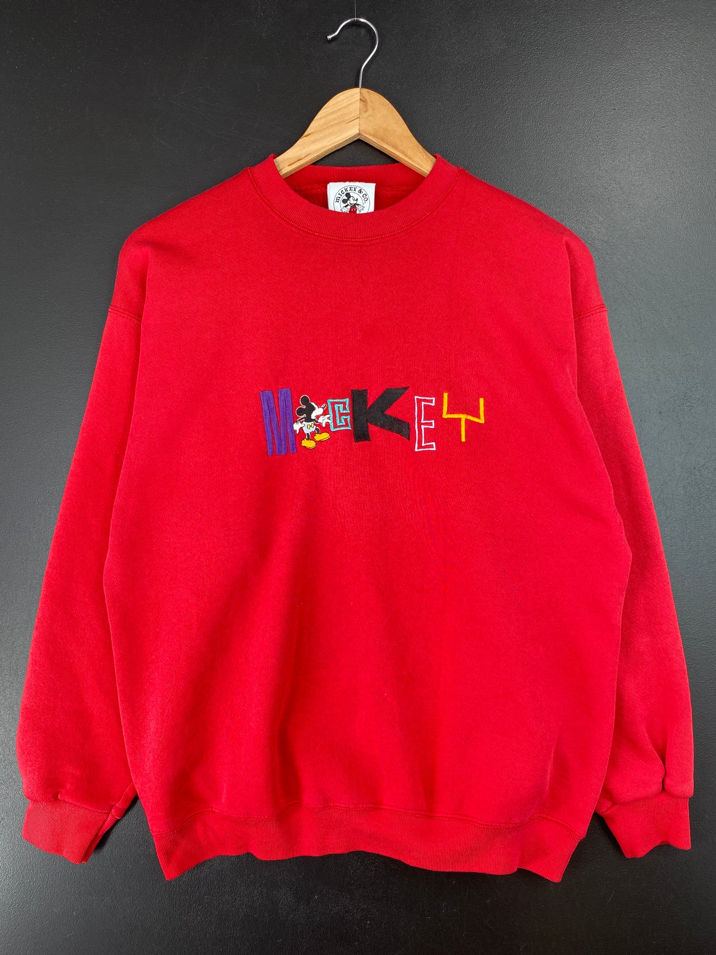 90's DISNEY MICKEY Size L Vintage Sweat-shirt / A7225