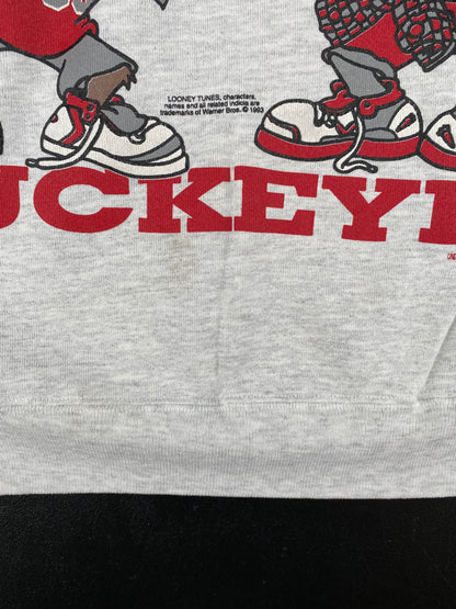 1993 LOONEY TUNES x OHIO STATE Made in USA Size L Vintage College Sweat-Shirt / A6399