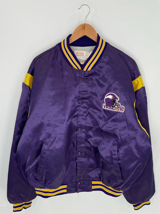 90's VIKINGS Made in USA Size XXL Vintage NFL Nylon Jacket  / K8286