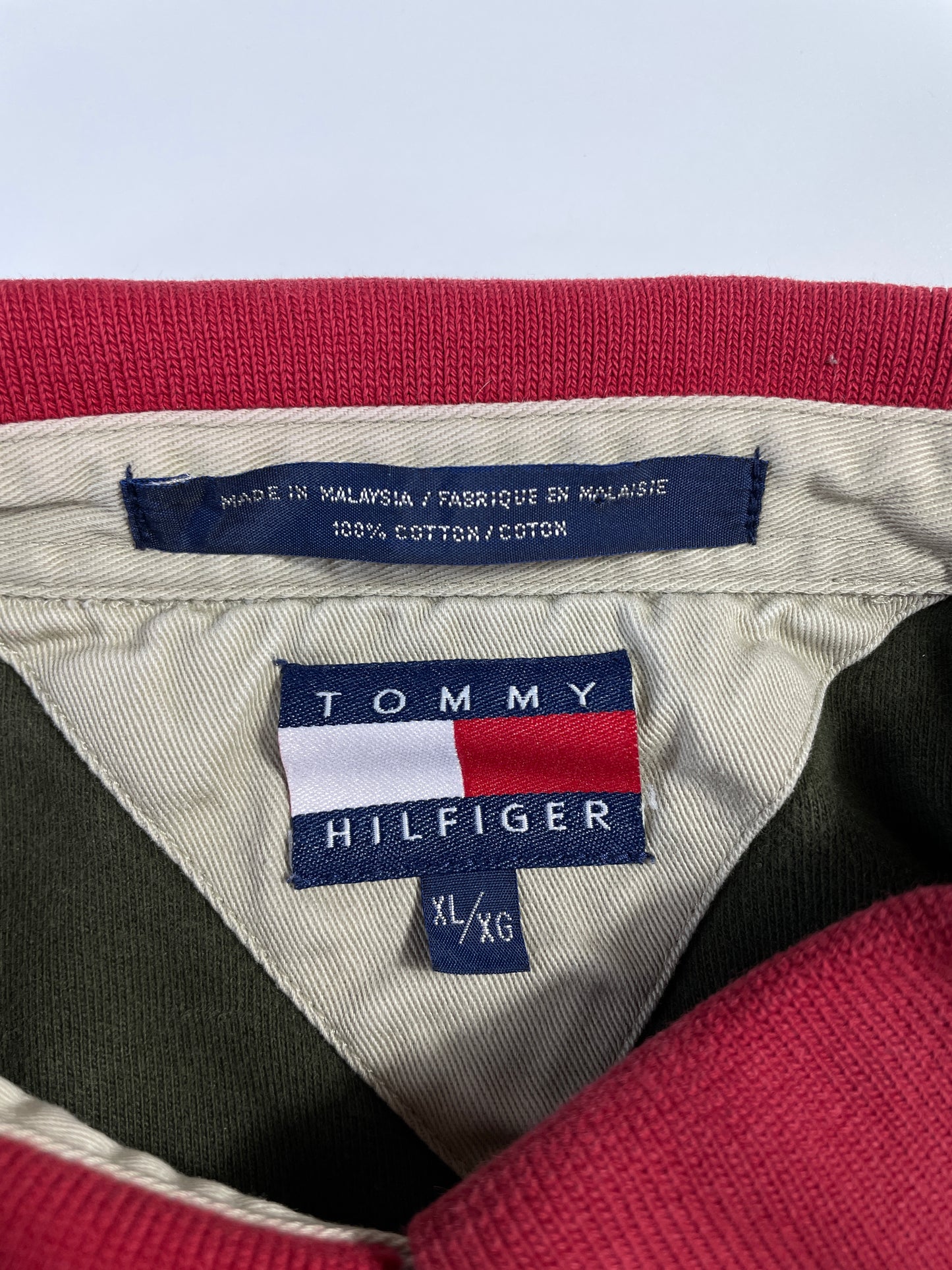 90’s TOMMY HILFIGER Size XL Rugby-Shirt / A7269