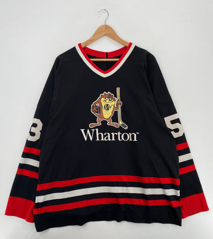 Vintage WHARTON x TAZ Size XXL Vintage NHL Hockey Game Shirt / A6151