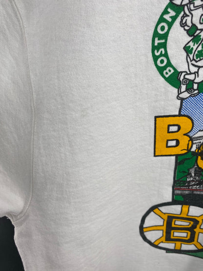 90's TEAM BOSTON Size L Vintage NFL Sweat-Shirt / E486