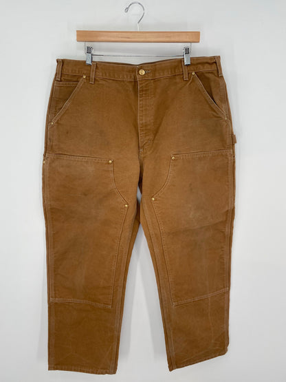 90's CARHARTT Made in USA Size W38xL29 Vintage Double Knee Duck Pants / K9453