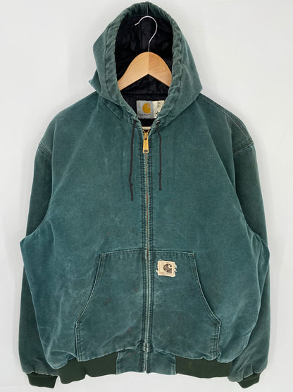 Vintage CARHARTT Size L Zip-up Hoodie Sweat-shirt Jacket / K8107