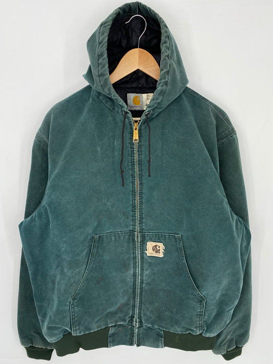 Vintage CARHARTT Size L Zip-up Hoodie Sweat-shirt Jacket / K8107