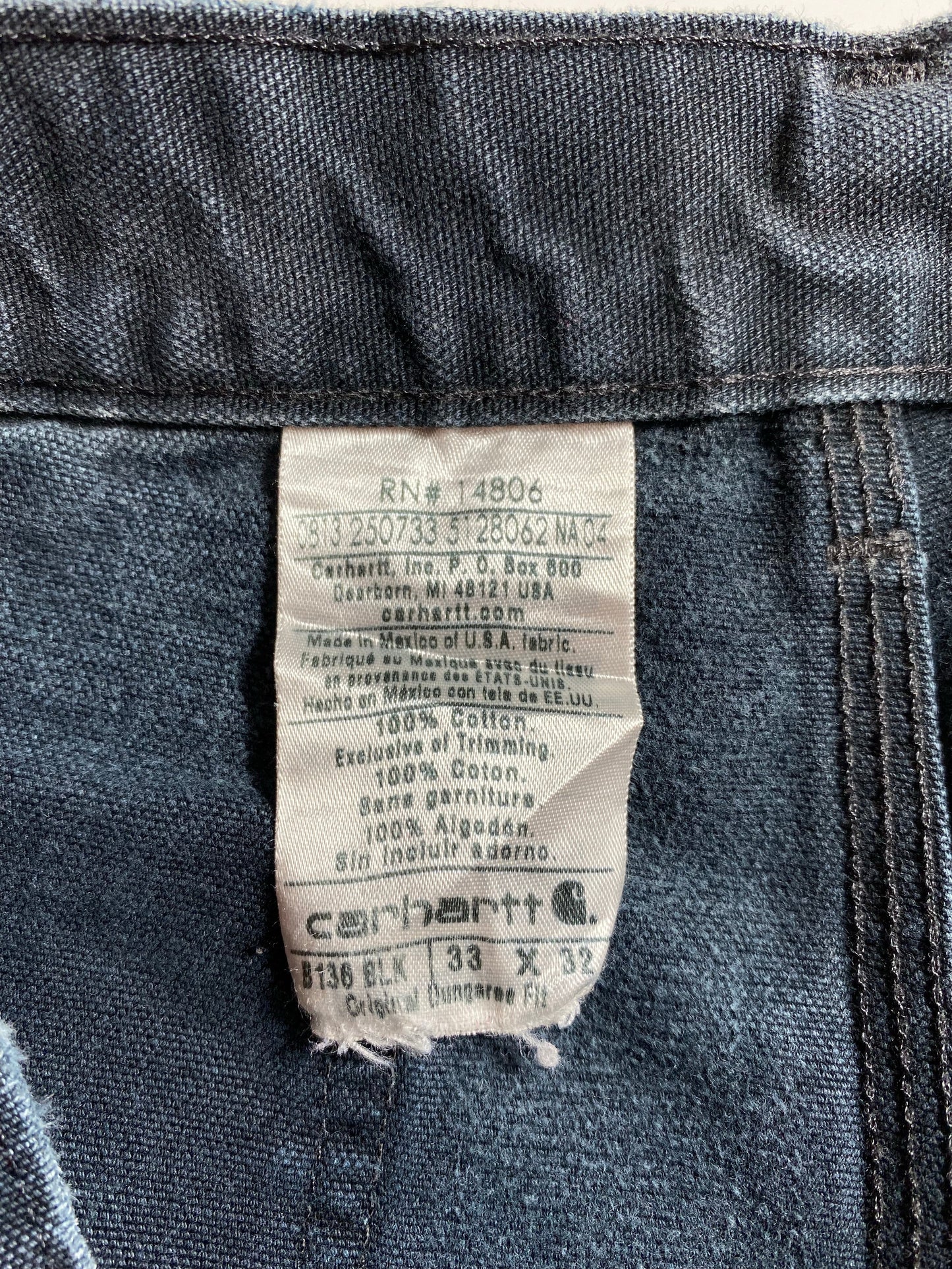 Vintage CARHARTT Size W33xL29 Double Knee Duck Pants / A8503