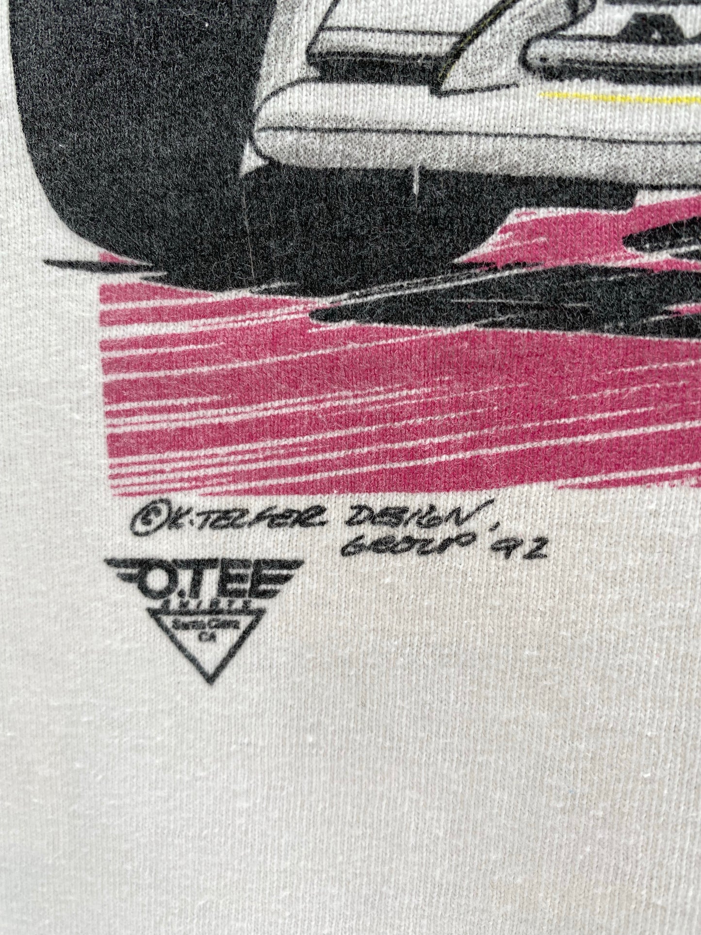 1992' RICK MEARS Made in USA Size XL Vintage Racing T-Shirt / K6218