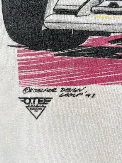 1992' RICK MEARS Made in USA Size XL Vintage Racing T-Shirt / K6218