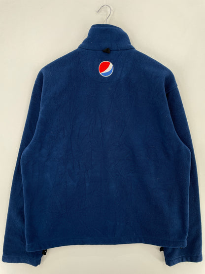 Vintage PEPSI Size M Zip Up Fleece Jacket / E814