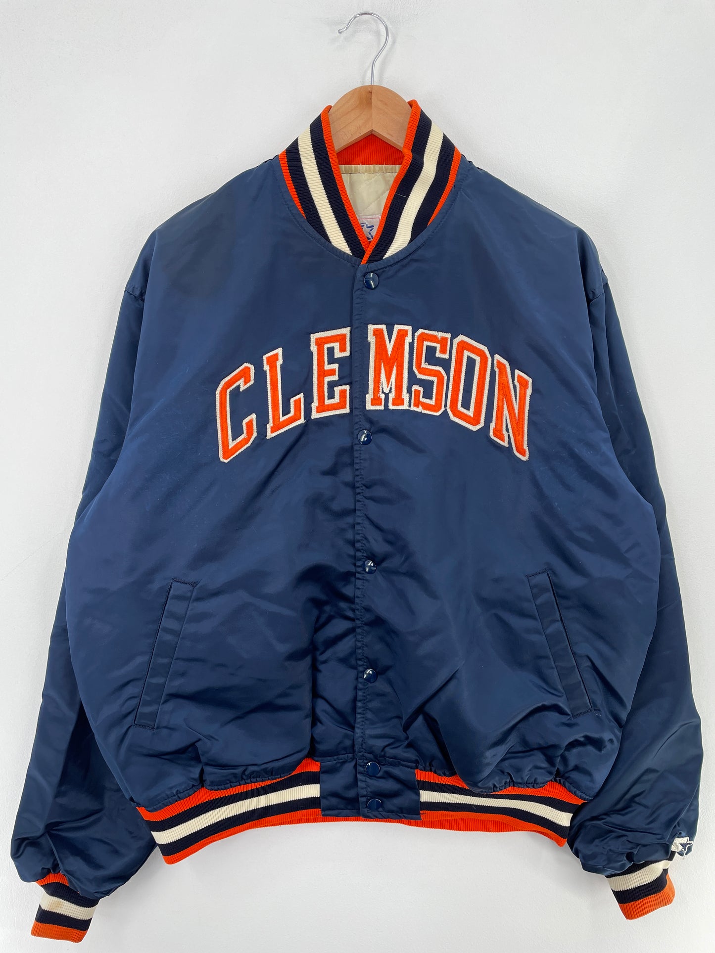 90's STARTER x CLEMSON UNIVERSITY Size XL Vintage College Jacket / E3946J