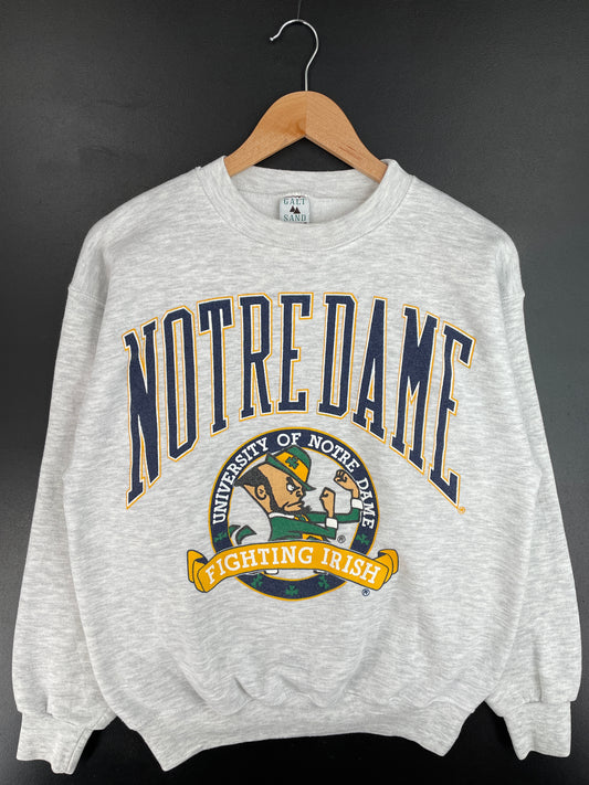 .90's NOTRE DAME Made in USA Size M Vintage College Sweat shirt / E4508S