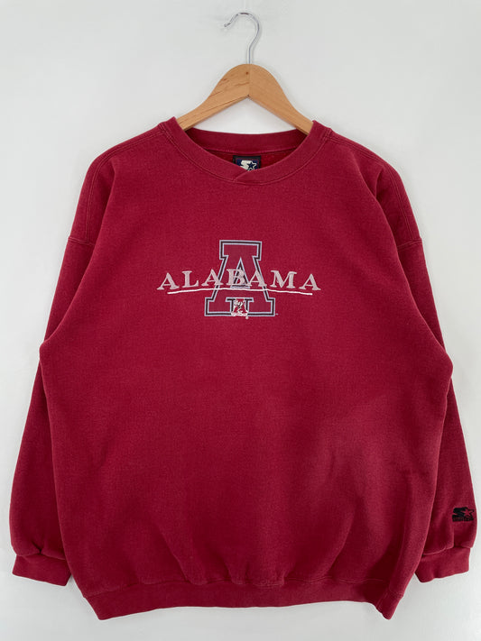 90's STARTER x ALABAMA Made in USA Size L Vintage College Sweat Shirt / E4864S