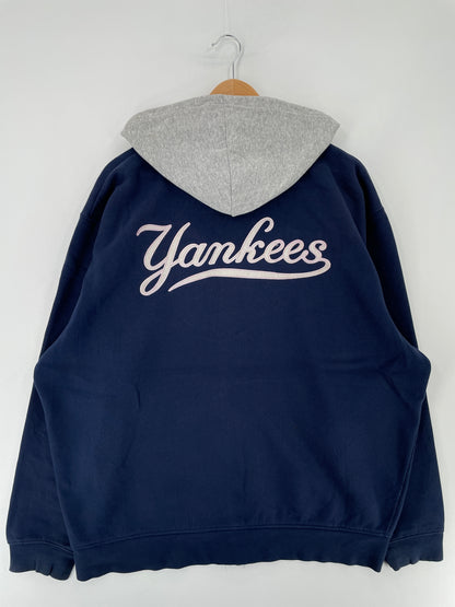 Vintage NIKE x NEW YORK YANKEES Size L Vintage MLB Hoodie Zip up Sweat Shirt / E6714S