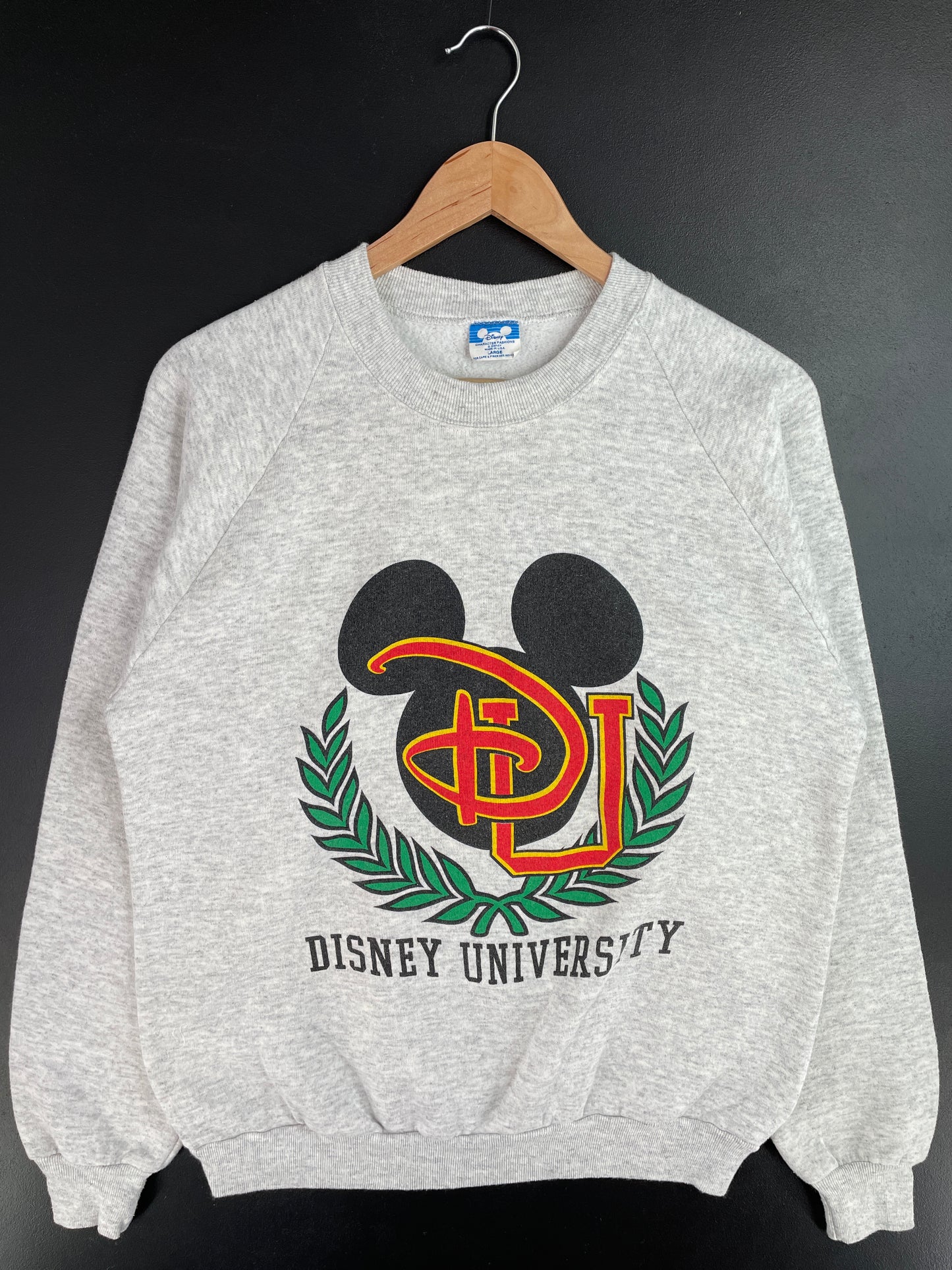 80's DISNEY University Made in USA Size L Vintage Sweat-shirt / E153