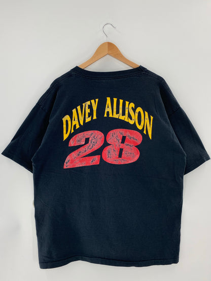 90’s DAVEY ALLISON Made in USA Size XXL Racing-T-Shirt / k5054