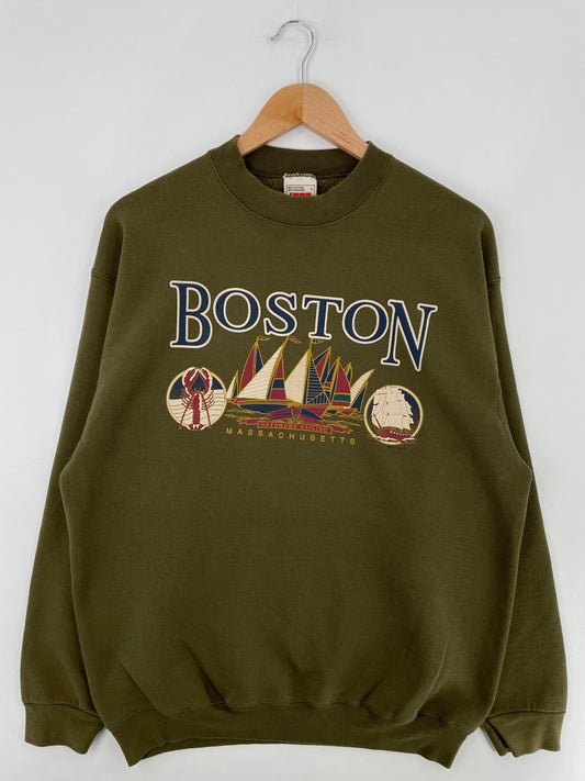 90's BOSTON Made in USA Size L Vintage Sweat-shirt / E2808S
