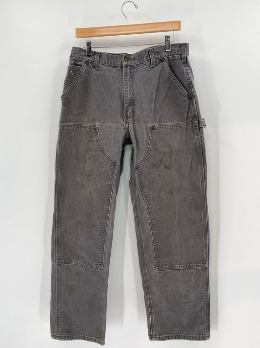 Vintage CARHARTT Size 34x32 Double Knee Duck Pants / K6522