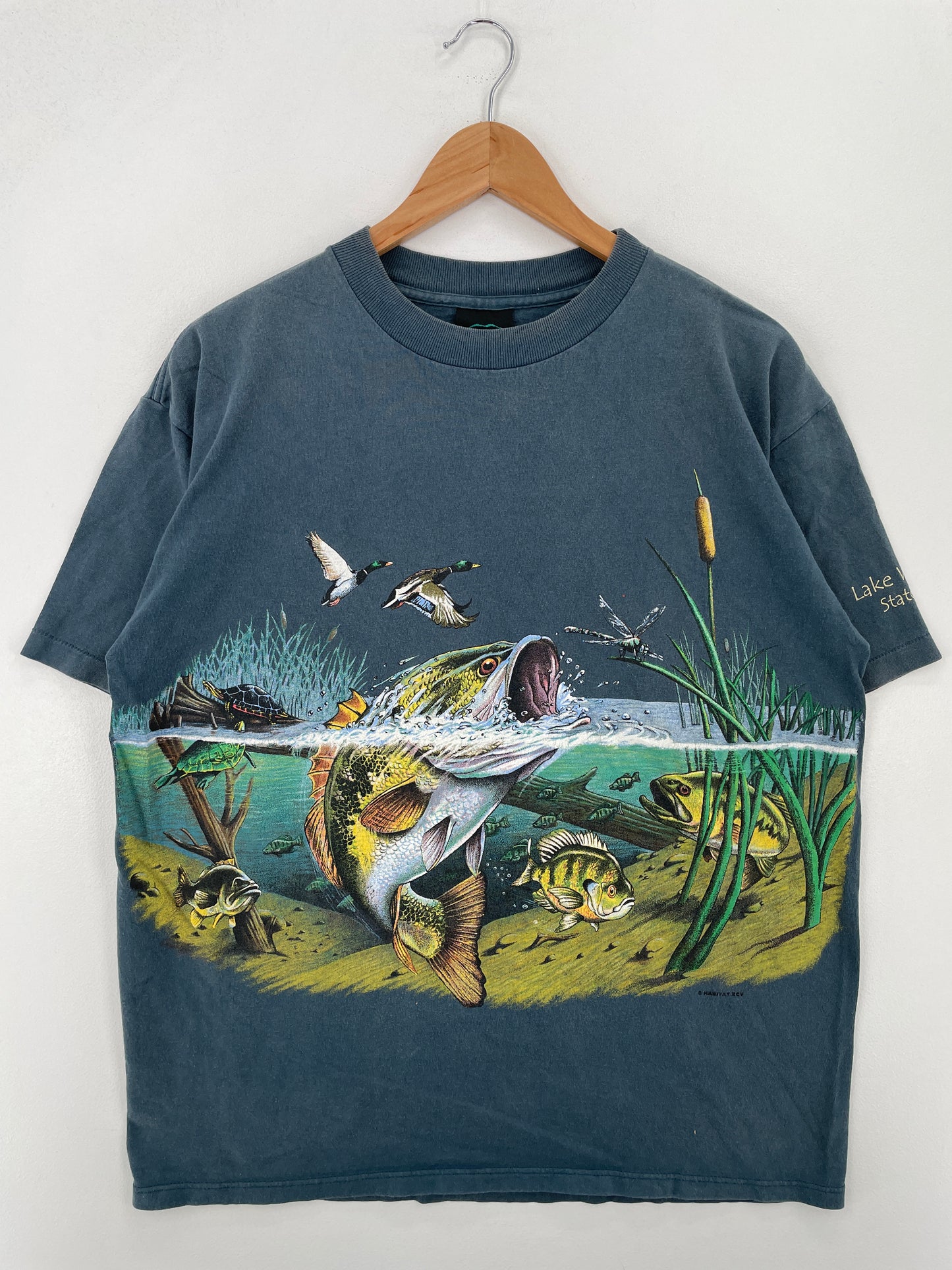 90s' LAKE WATEREE STATE PARK Made in USA Size L Vintage T-Shirt / A7707