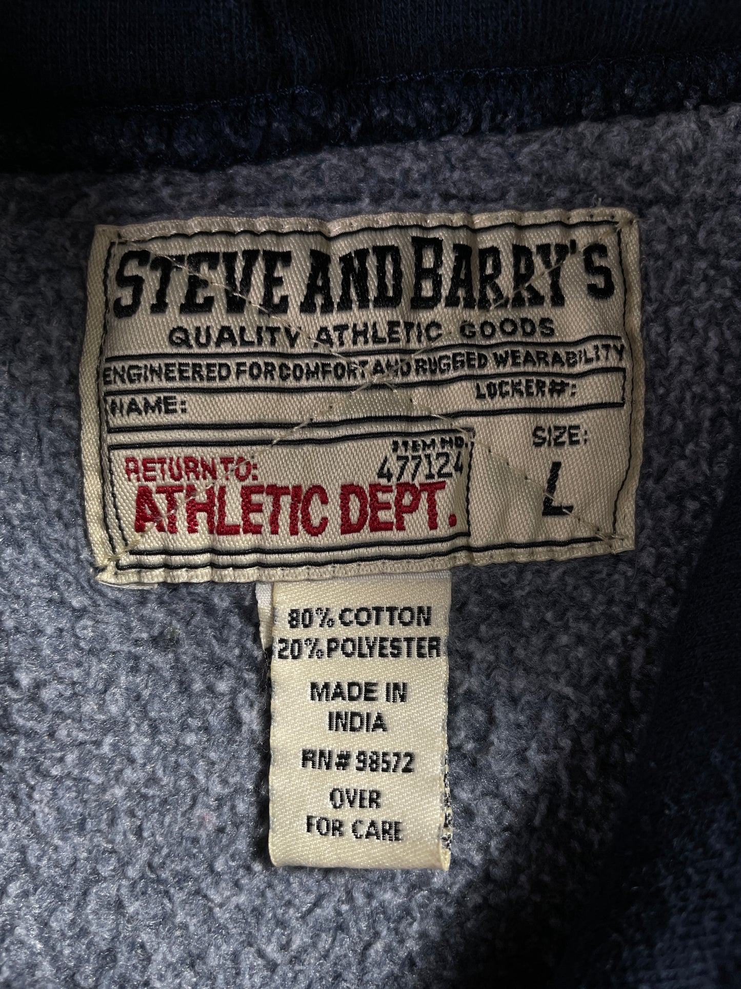 Vintage WEST VIRSINIA Size L Vintage College Hoodie Sweat-Shirt / E6082S