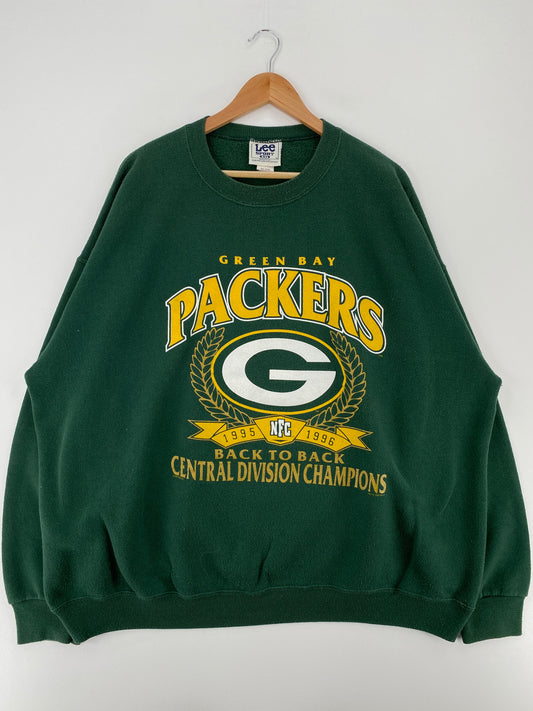 1996 GREEN BAY PACKERS Made in USA Size XXL Vintage NFL Sweat-Shirts / A3776