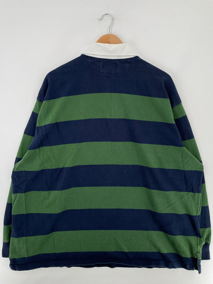 90's POLO RALPH LAUREN Size XXXL Vintage Rugby Shirt / E2674R