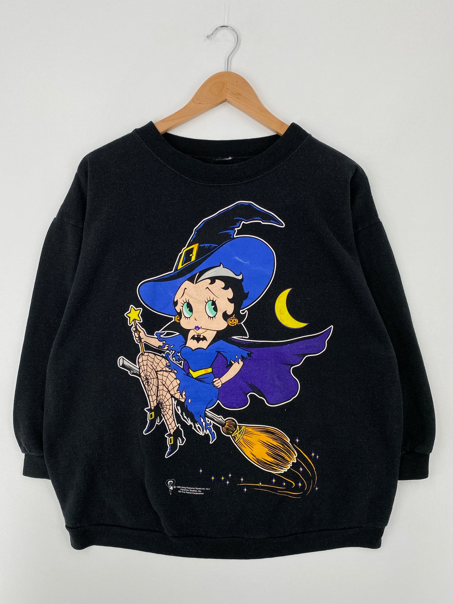1995 BETTY BOOP HALLOWEEN (No tag) Approx. Size L Vintage Sweat-shirt / A8750