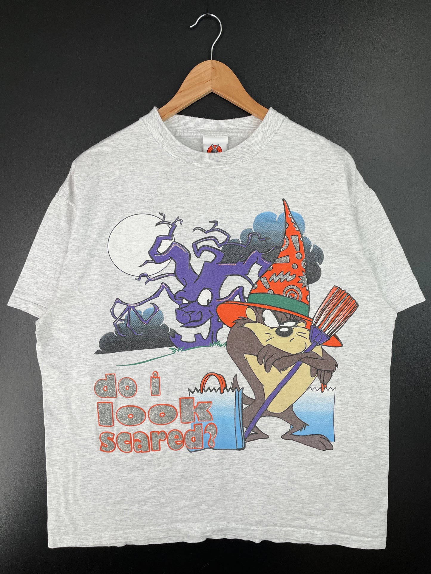 1998 LOONEY TUNES TAZ HALLOWEEN Size XL Vintage T-shirt / A8102