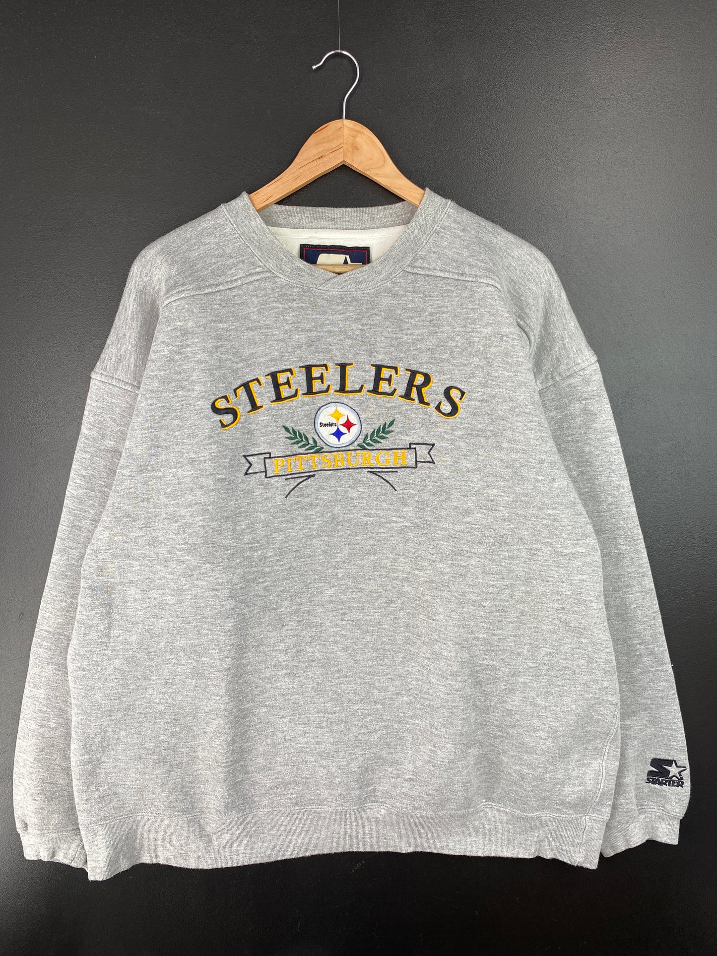 90's STARTER x PITTSBURGH STEELERS Size XL NFL Sweat-Shirt / A8444