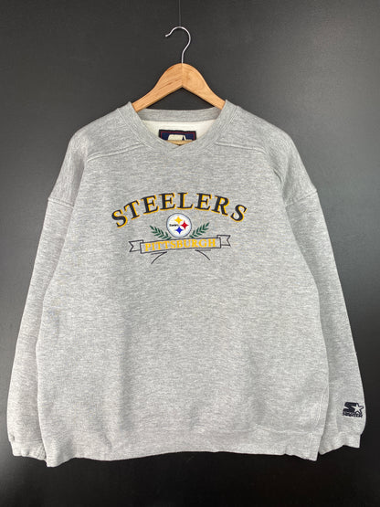90's STARTER x PITTSBURGH STEELERS Size XL NFL Sweat-Shirt / A8444