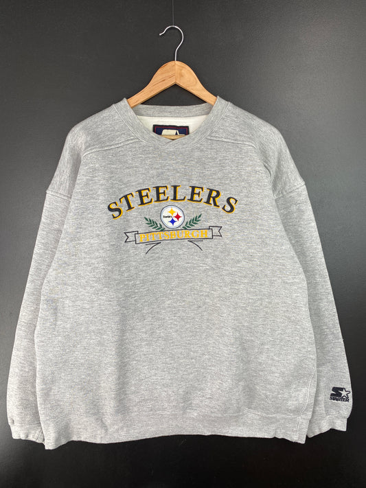90's STARTER x PITTSBURGH STEELERS Size XL NFL Sweat-Shirt / A8444