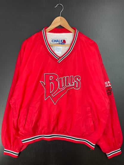 90’s CHICAGO BULLS Size XXL NBA Nylon Jacket / A9553