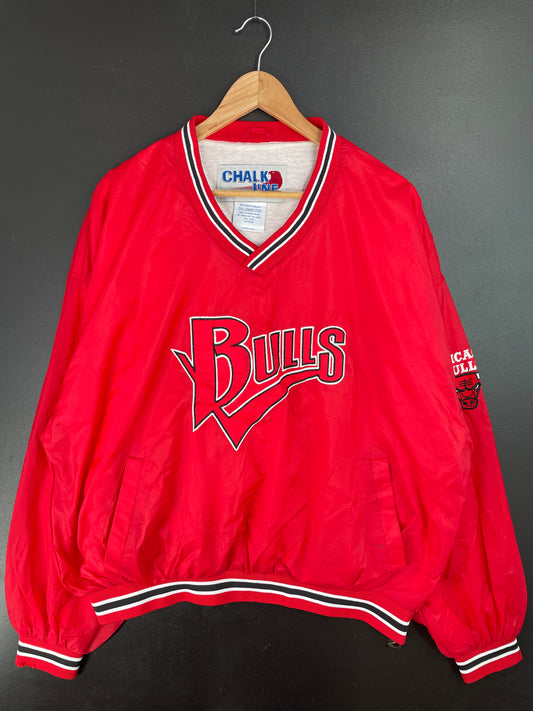 90’s CHICAGO BULLS Size XXL NBA Nylon Jacket / A9553