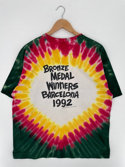 1992 LITHUANIA BASKETBALL Size No Tag (Approx.L-XL) Vintage Music T-Shirt / E5842T