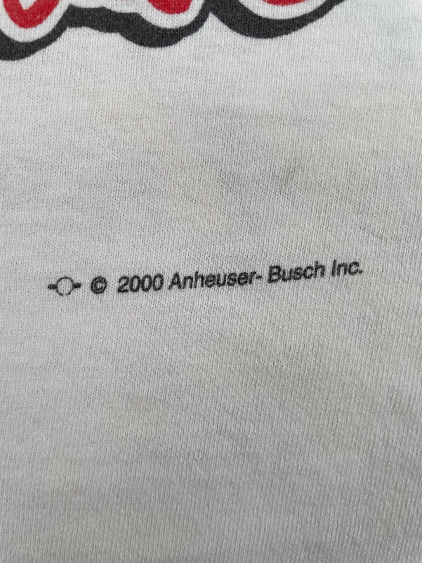 2000 DALE EARNHARDT JR. BUDWEISER Size L Vintage Racing T-Shirt / E3044T