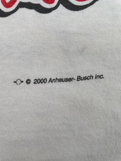 2000 DALE EARNHARDT JR. BUDWEISER Size L Vintage Racing T-Shirt / E3044T