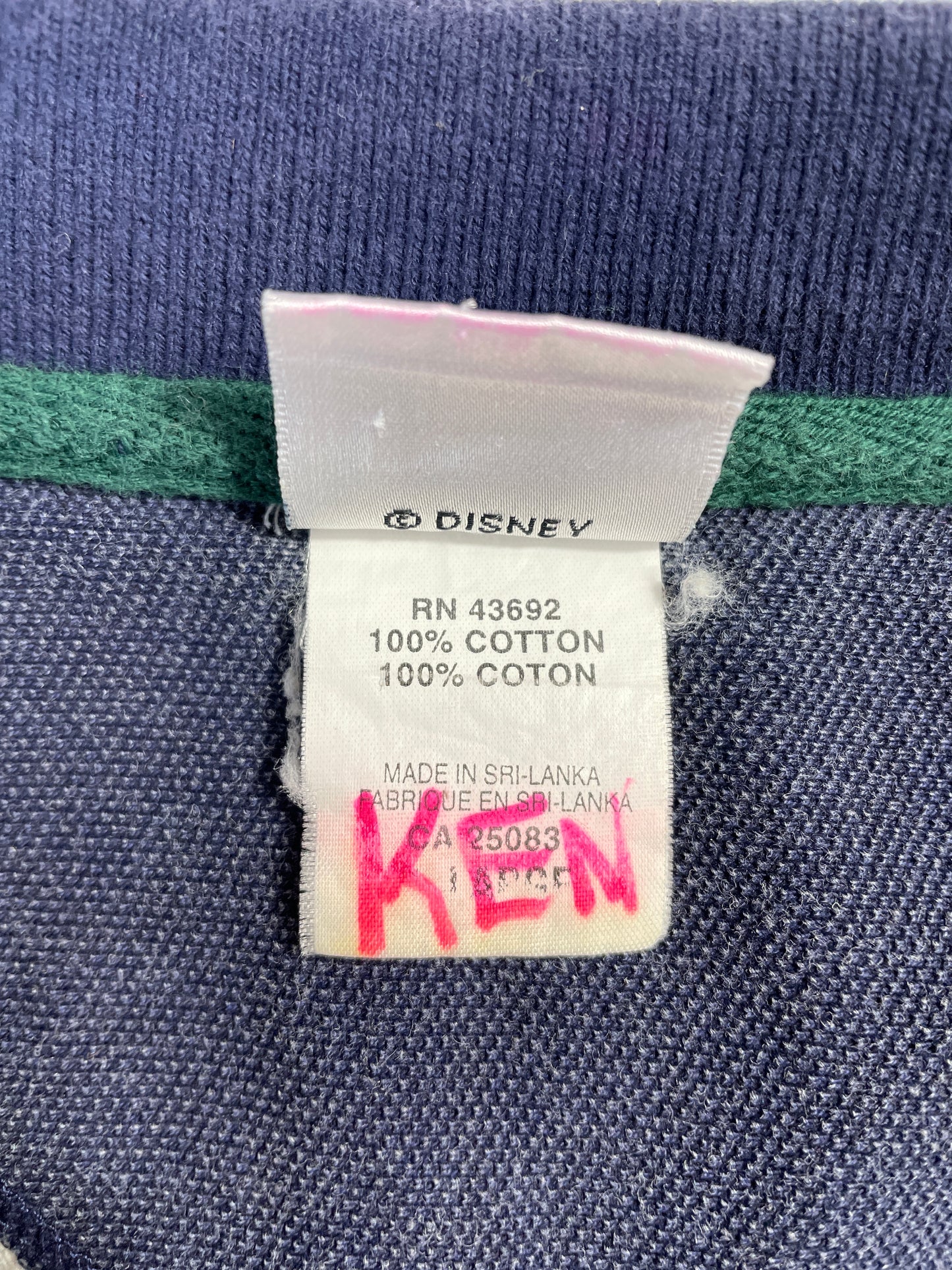 00' DISNEY MICKEY GOOFY Size L Vintage Polo Shirt / A9996