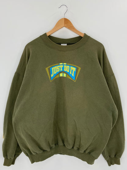 90's NIKE JUST DO IT Size XXL Vintage Sweat-shirt / K6012