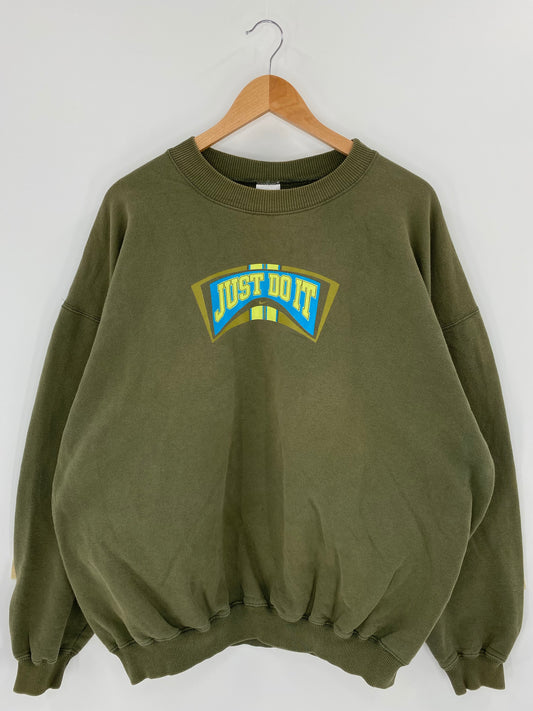 90's NIKE JUST DO IT Size XXL Vintage Sweat-shirt / K6012