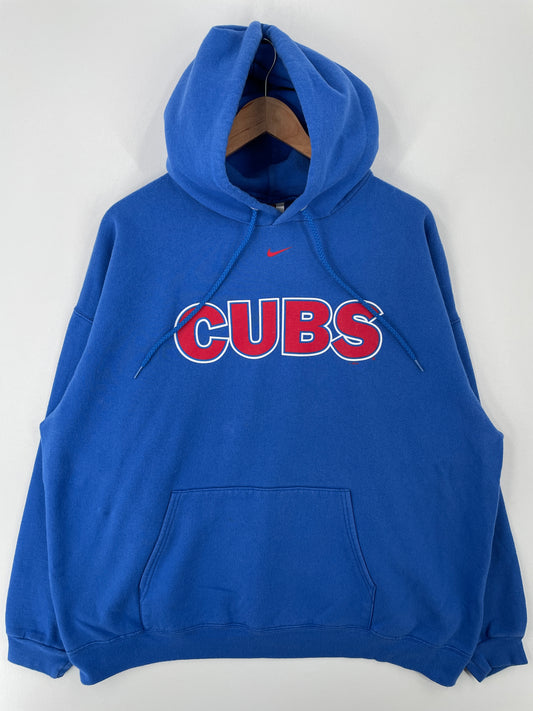 00' NIKE x CUBS Size XL Vintage MLB Hoodie Sweat-Shirt / A9212