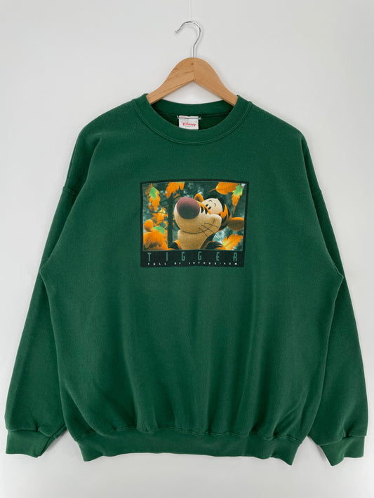 00' DISNEY TIGGER Size XL Vintage Sweat-shirt / E1417S