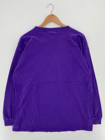 00' NIKE LSU TIGERS Size L Vintage College Long Sleeve T-Shirts / A2382