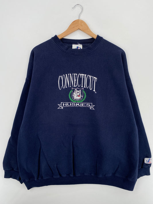 90's UCONN Made in USA Size XL Vintage College Sweat-Shirt/ A5731