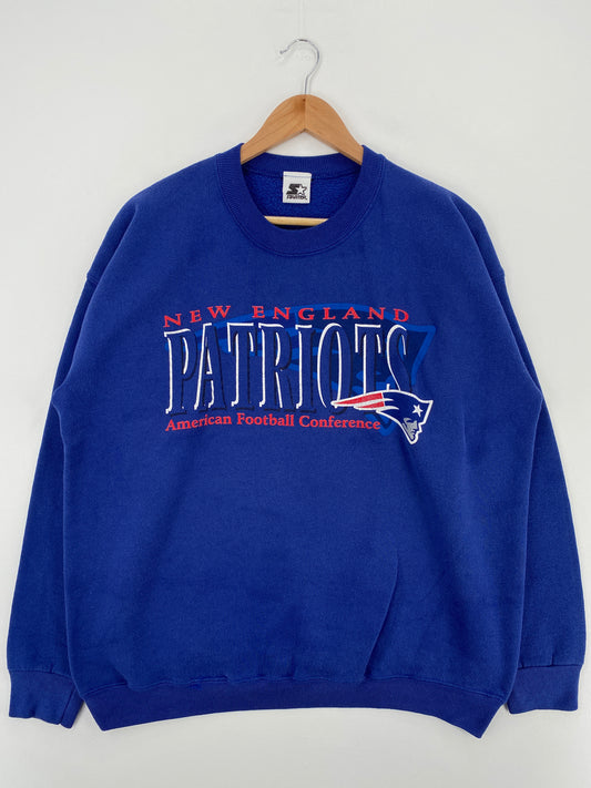90's STARTER x NEW ENGLAND PATRIOTS Size XL Vintage NFL Sweat-Shirt / A3904