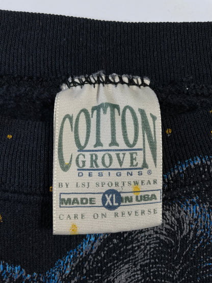 90's WOLF Made in USA Size XL Vintage Animal Sweat-Shirt / E3431S