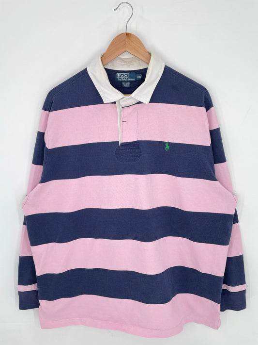 90's POLO RALPH LAUREN Size XXL Vintage Rugby-Shirt / K8344