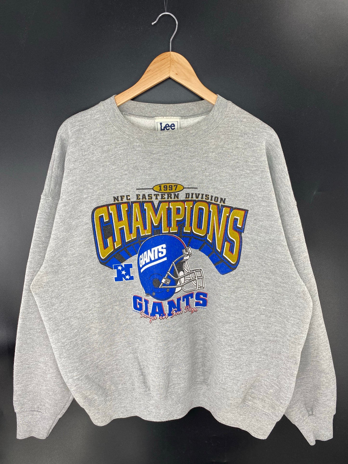 1997 NEW YORK GIANTS Made in USA Size XL Vintage NFL Sweat-Shirt/ K8300